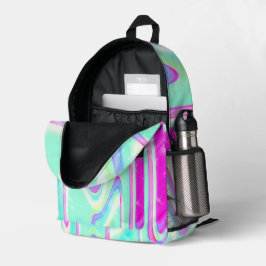 Iridescent Holograf Liquid Swirl