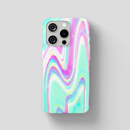 Iridescent Holograf Liquid Swirl