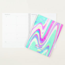Iridescent Holograf Liquid Swirl
