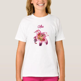 Iridescent Holograf Rosa Asiatic Lily T Shirt