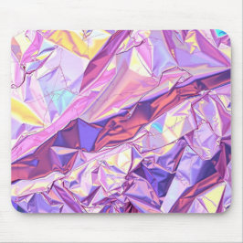 Iridescent Holografisk Foil Struktur Musmatta