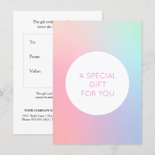 Iridescent HoloGrapcs skönhets Gift-certifikat Inbjudningar