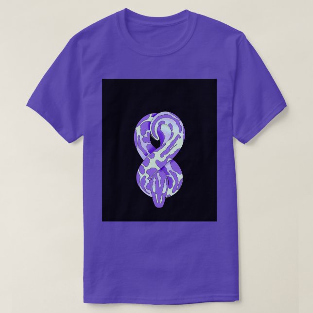 Iridescent HoloGraphic Figur 8 Snake Graphic T Shirt (Design framsida)