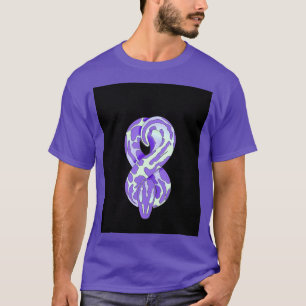 Iridescent HoloGraphic Figur 8 Snake Graphic T Shirt