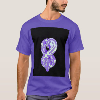 Iridescent HoloGraphic Figur 8 Snake Graphic T Shirt