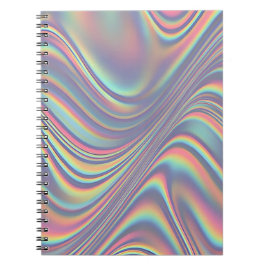 Iridescent Holographic Swirl Texture Anteckningsbok