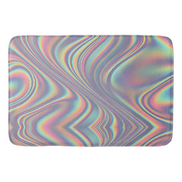 Iridescent Holographic Swirl Texture Badrumsmatta