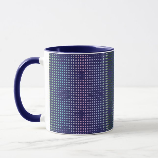 Iridescent HoloGraps Dots Mönster Mugg (Vänster)