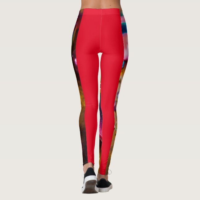 Iridescent Jello dessert cube print leggings (Baksida)