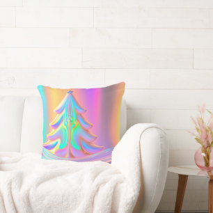 Iridescent Julgran Kudde