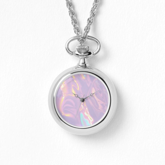 Iridescent Lavender Etheral Necklace Watch Armbandsur (Framsida)
