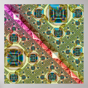 Iridescent Lens Mönster Poster