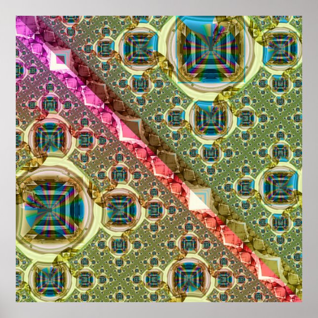 Iridescent Lens Mönster Poster (Framsidan)