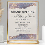 Iridescent Lila Guld Glam Glitter Business Reklamblad<br><div class="desc">Lila Guld Glam Glitter Business Flyer. Den här designen har en klass som namnteckning stil-typsnittsuppsättning för skript mot en vacker modern gnistra för beskärning. Perfekt för skönhetssalon,  hårstilist,  makeup artist eller cosmetolog.</div>