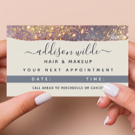 Iridescent Lila Guld Glam Glitter Tidsbeställning Kort