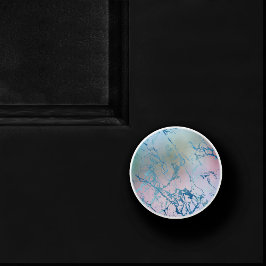 Iridescent Marble | Trendig Faux Holo Blue Rosa Knopp