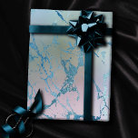 Iridescent Marble | Trendig Faux Holo Blue Rosa Presentpapper<br><div class="desc">Underbar för DIY-design, presentemballering och möbelbrytning! Luxuriös muterad irifallence hologram marble struktur i en faux metallisk ombre dammig blå, mynt grönt, rosa och lavender lila vattenfärger. Den feminina handmålade övertoningen lägger till perfekten pop of färg. Från samlingen "Modern Watercolor Marbles" har den här designen abstrakt-vätskeströmmar som skapar en coola mönster...</div>