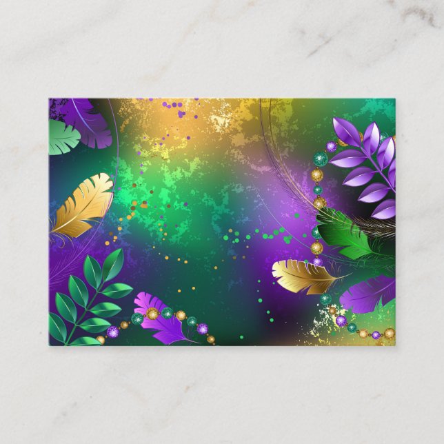 Iridescent mardi gras-bakgrund med pärlor (Framsida)