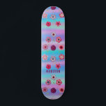Iridescent Modern Girly Rosa Lila blommor Namn Mini Skateboard Bräda 18,5 Cm<br><div class="desc">Iridescent Modern Girly Rosa Lila blommor Namn har en modern färgstark bakgrund med rosa och lila blommor med din personlig namn. Anpassa genom att redigera texten i textrutan. Designad av ©Evco Studio www.zazzle.com/store/evcostudio</div>