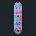 Iridescent Modern Girly Rosa Lila blommor Namn Mini Skateboard Bräda 18,5 Cm<br><div class="desc">Iridescent Modern Girly Rosa Lila blommor Namn har en modern färgstark bakgrund med rosa och lila blommor med din personlig namn. Anpassa genom att redigera texten i textrutan. Designad av ©Evco Studio www.zazzle.com/store/evcostudio</div>