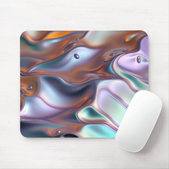 Iridescent Molten Ripples Musmatta (Med mus)