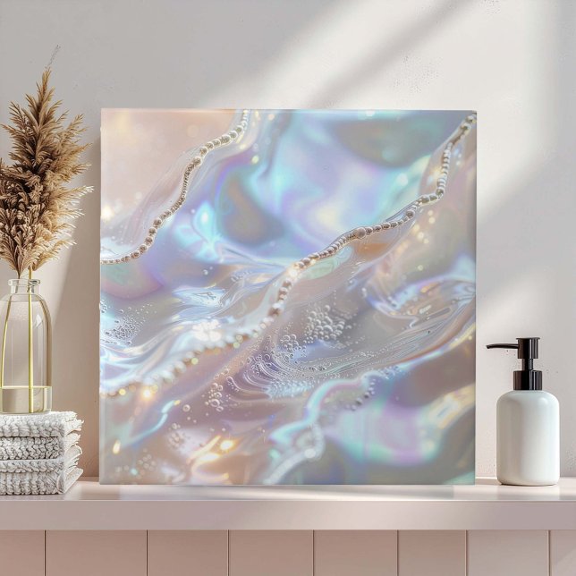 Iridescent Mother of Pearl Abstract ID1173b Kakelplatta (Skapare uppladdad)