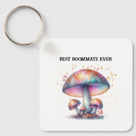 Iridescent Mushroom Roomie Charm Best Roommate Nyckelring