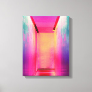 Iridescent Neon Shock rosa Photography Pop Canvastryck
