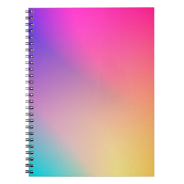 Iridescent Neon Shock rosa Photography Rainbow Coo Anteckningsbok (Framsidan)