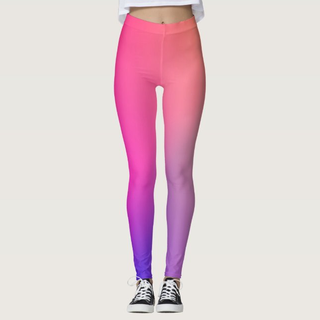 Iridescent Neon Shock rosa Photography Rainbow Coo Leggings (Framsida)