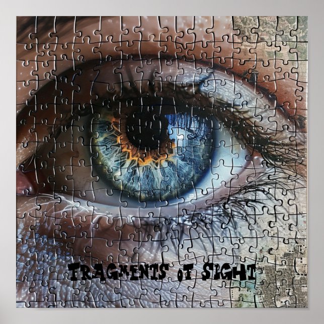 Iridescent Öga Puzzle Poster (Framsidan)