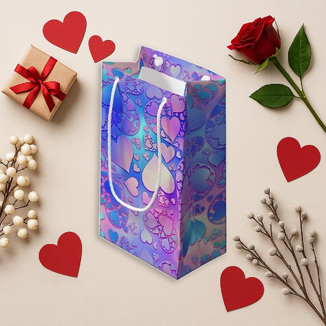 Iridescent Pastel Kawaii Heart Pattern Design (Skapare uppladdad)