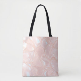 Iridescent Pearl Liquid Marble Aesthetic Tote Bag Tygkasse