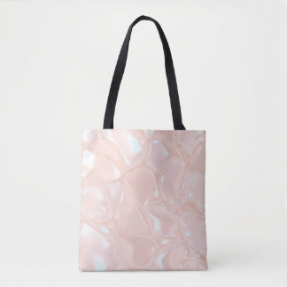 Iridescent Pearl Liquid Marble Aesthetic Tote Bag Tygkasse