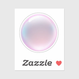 Iridescent Pink Bubble Emoji Klistermärken