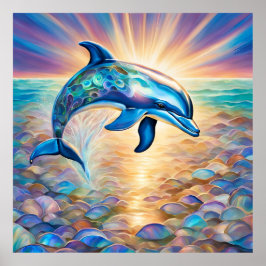 Iridescent Play-delphin Poster