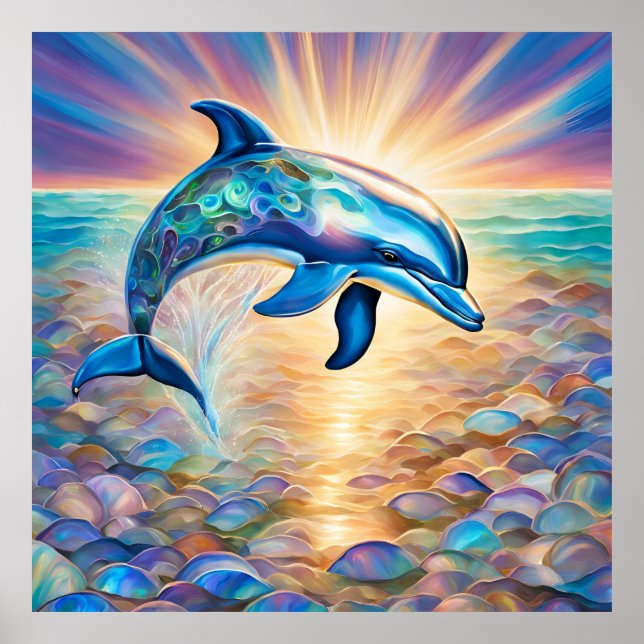 Iridescent Play-delphin Poster (Framsidan)