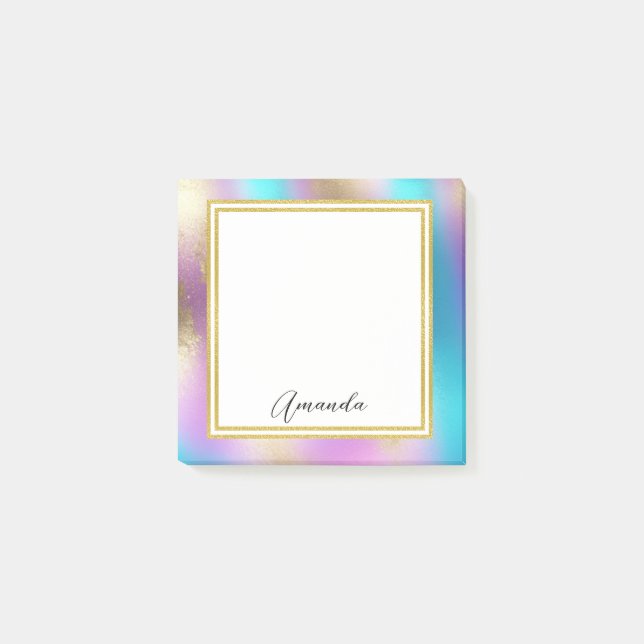 Iridescent Rainbow Glam Post-it Block (Framsida)
