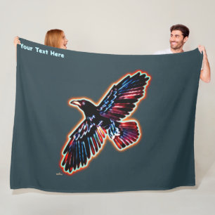 Iridescent Raven Fleecefilt