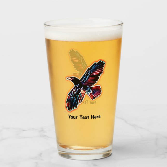 Iridescent Raven Glaskopp (Framsida fylld)