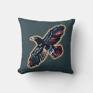 Iridescent Raven Kudde