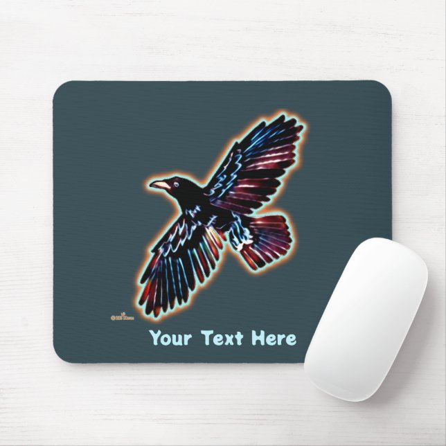 Iridescent Raven Musmatta (Med mus)