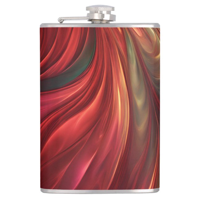 Iridescent Red Abstrakt Swirl Fickplunta (Framsidan)
