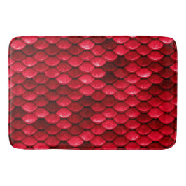 Iridescent Red Shiny Glitter Sjöjungfru Fish  Badrumsmatta