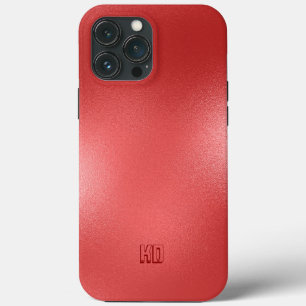 Iridescent Red Struktur Anpassningsbar Monogram