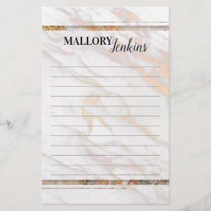 Iridescent Rosa Marble Brevpapper