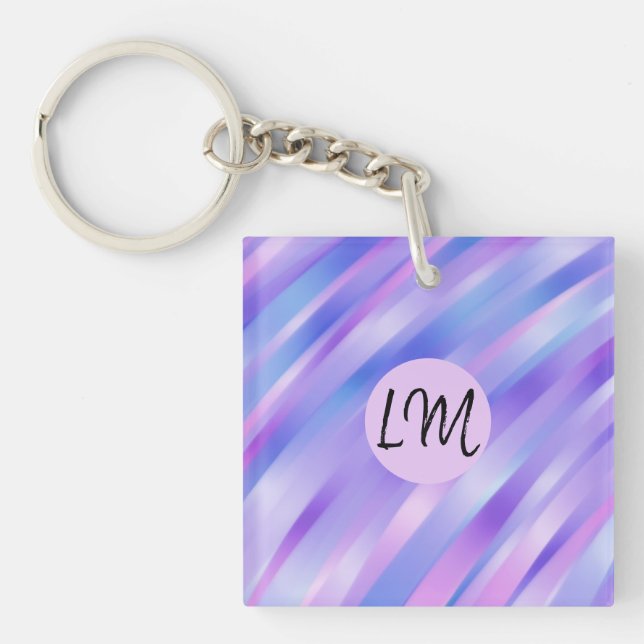 Iridescent Rosett band Personlig Acrylic Keychain (Framsidan)