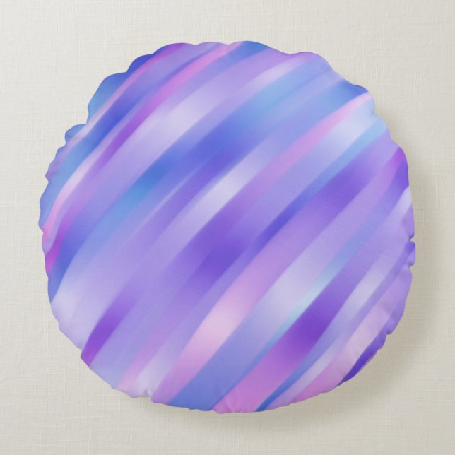 Iridescent Rosett band Round Pillow Rund Kudde (Framsidan)