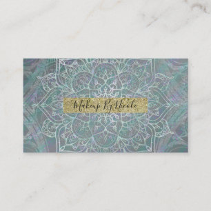 Iridescent Shimmer Mandala Boho Chic Visitkort