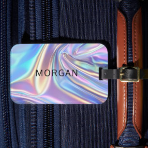 Iridescent Shiny Metallic Fabric, Namn Bagagebricka